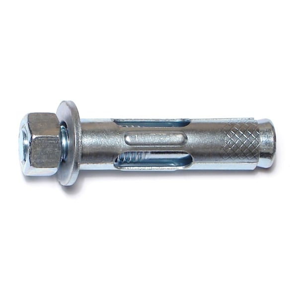 Midwest Fastener Sleeve Anchor, 1/2" Dia., 2-1/4" L, Steel Zinc Plated, 25 PK 04160 - main
